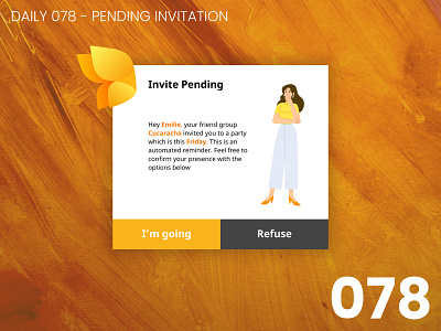 Daily UI #078 - Pending invitation 100daychallenge daily ui dailyui design ui