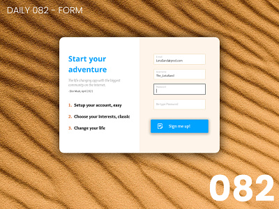 Daily UI #082 - Form