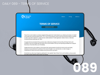 Daily UI #089 - Terms of service 100daychallenge daily ui dailyui design ui