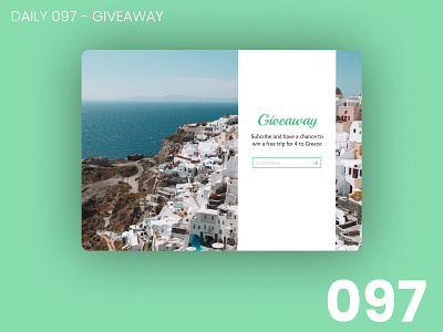 Daily UI #097 - Giveaway