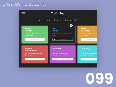 Daily UI #099 - Categories