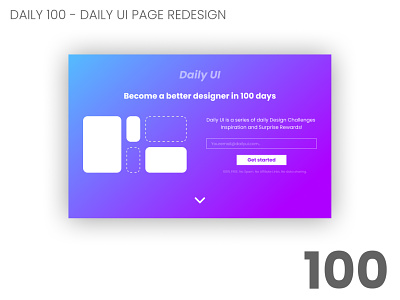 Daily UI #100 - Daily UI Redesign 100daychallenge daily ui dailyui design ui