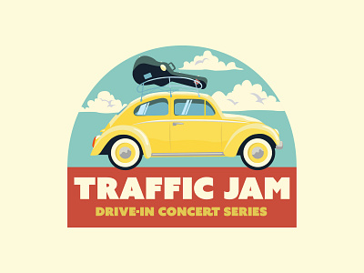 Traffic Jam Daytime Logo badge branding concert poster design icon illustration illustrator logo minimal outdoors poster sticker vw