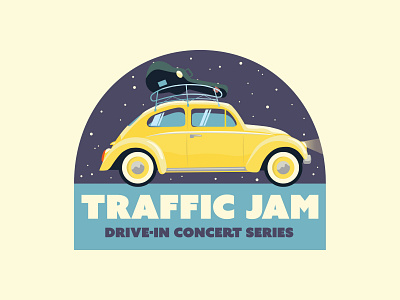 Traffic Jam Nighttime Logo badge branding concert poster illustration illustrator logo minimal outdoors poster sticker