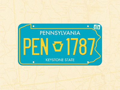 PA License Plate bumper car illustrator license license plate pa pa license plate penn pennsylvania photoshop plate registration retro road state tailgate truck vehicle