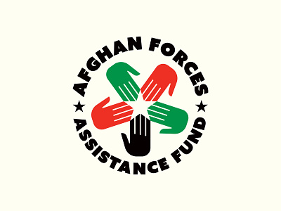 Afghan Forces Assistance Fund afghan afghanistan america armed forces army branding charity hand hands illustrator logo military star us vector