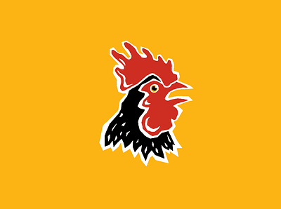 Rooster Head animal bird bold branding chicken chinese head illustration illustrator logo photoshop poultry red rooster rooster head yellow
