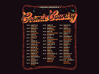 Cosmic Country Tour Dates by Frank Fruehan on Dribbble