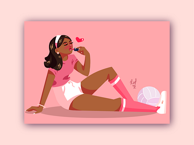 Pink, Pink, Pink! art design illustration pink portrait woman