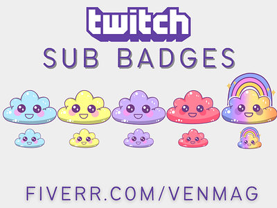 Cloud Sub Badges For Twitch badge logo badges cloud badges cloud emote cloud sub badges cute sub badges emote emoteart emotes emotes for twitch emotestwitch sub badges subbadges twitch twitch art twitch badges twitch.tv twitchemote