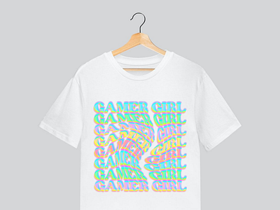 Gamer Girl Shirt badge logo badges clothes clothing deign emote emoteart emotes emotes for twitch gamer logo gamer shirt shirt shirt design shirt mockup shirtdesign