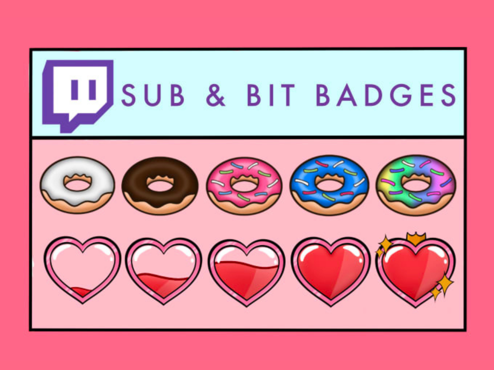 Custom Twitch Sub And Bit Badges By Veendy On Dribbble