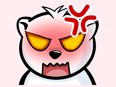 Angry Polar Bear Twitch Emote