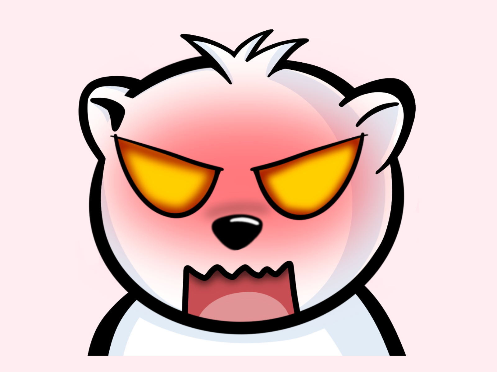 angry polar bear cartoon