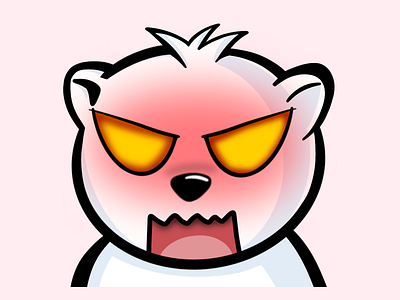 Angry Polar Bear Emote Twitch badge logo badges emote emoteart emotes emotes for twitch emotestwitch twitch twitch badges twitch emotes twitchemote