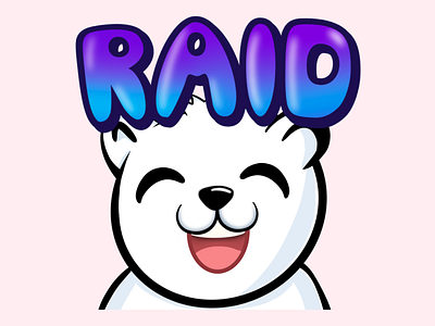 Polar Bear Raid Emote Twitch badge logo badges emote emoteart emotes emotes for twitch emotestwitch sub badges twitch twitch art twitchemote