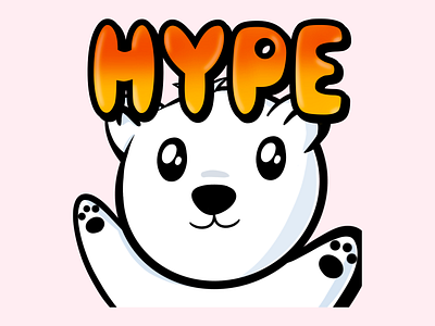 Hype Emote Polar Bear badge logo badges emote emoteart emotes emotes for twitch emotestwitch twitch twitch art twitchemote