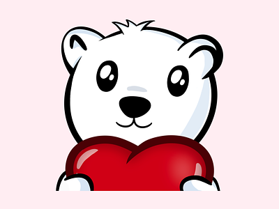 Heart Bear Emote badge logo badges emote emoteart emotes emotes for twitch emotestwitch sub badges twitch twitch art twitchemote twitchemotes