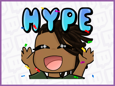 Chibi Guy Hype Emote Dreadlocks