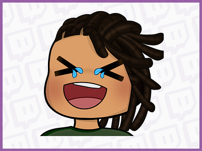 Chibi Cute Laughing Emote Dreadlocks