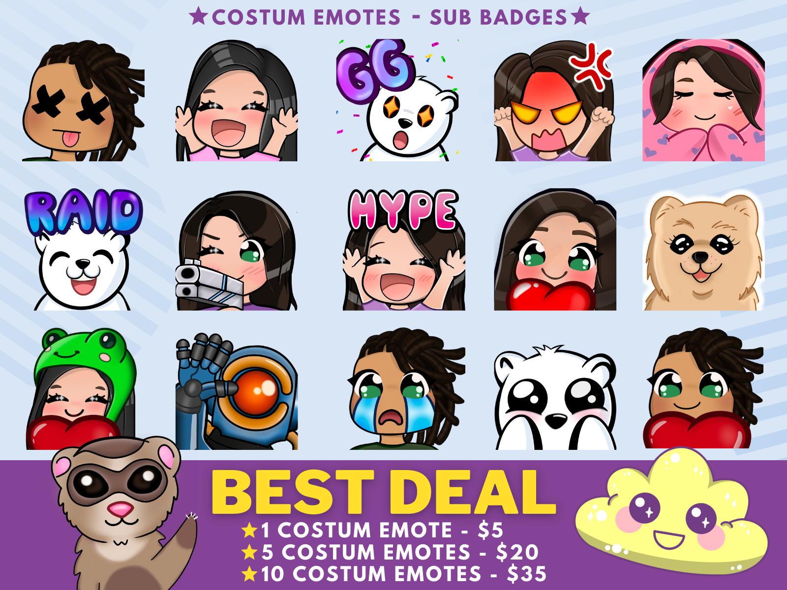 Emotes Costum Twitch By Veendy On Dribbble