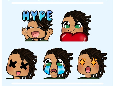 Custom Chibi Twitch Emotes