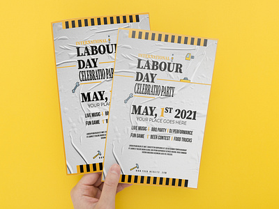 may day typography  flyer