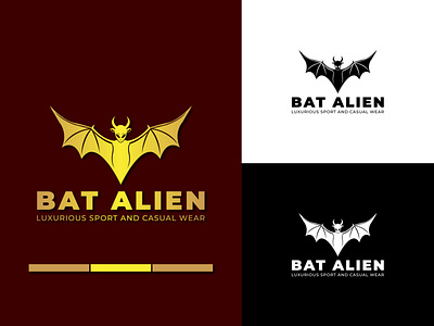 BAT ALIEN LOGO DESIGN - CLOTHING BRAND LOGO DESIGN brand identity brand logo branding branding design business logo clean design flat icon illustration illustrator jidans design logo luxurious luxury logo minimal minimalist logo professional logo shop logo vector