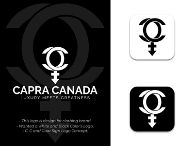 CAPRA CANADA Logo Design - Clothing Brand Logo Design brand identity brand logo branding design business logo clean clothing brand clothing brand logo creativedesign flat graphic design graphicdesign icon jidans design logo design logos logotype minimal minimalist logo modern monogram logo