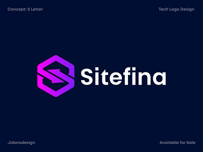 S Letter Tech Logo Design