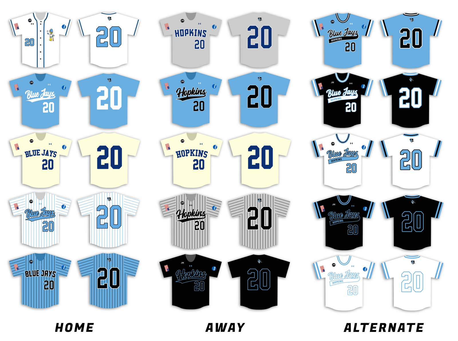 Johns Hopkins Blue Jays Baseball Uniform Ideas by Matthew Dillard on  Dribbble