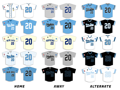 Johns Hopkins Blue Jays Baseball Uniform Ideas baseball design jersey photoshop sport sports uniform