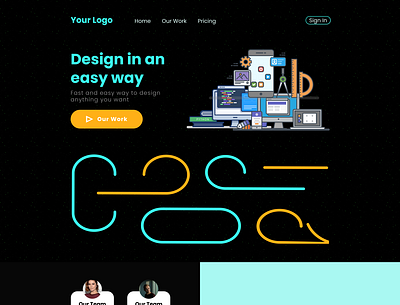 Home Page design flat graphic design landingpage minimal simple ui ux web website