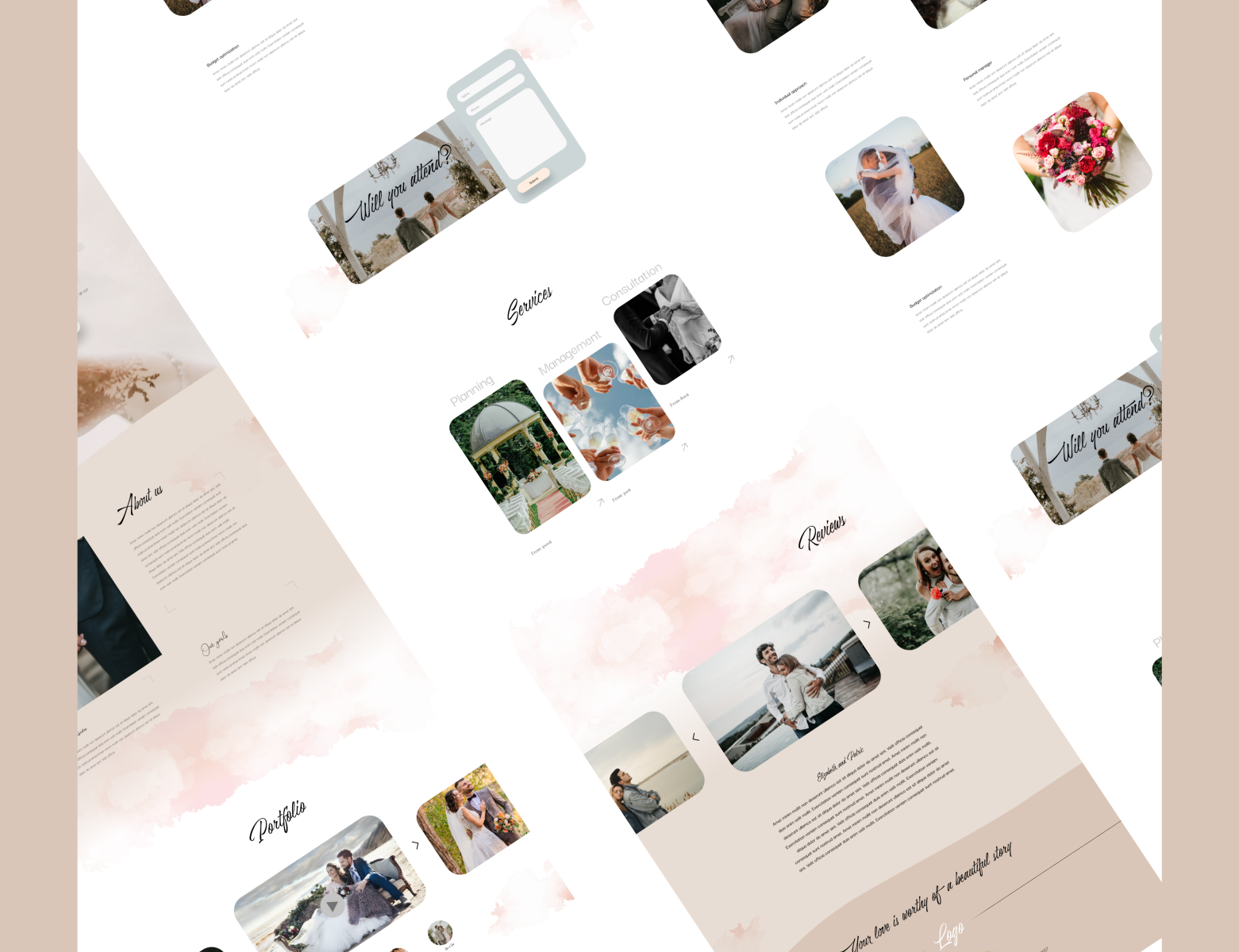 Wedding agency landing page concept by Natālija Judina on Dribbble