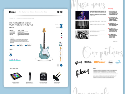 Musical equipment online store branding equipment graphic design logo music musical equipment online store ui ux