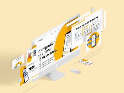 Daily UI challenge. Day 3 accessibility calltoaction capstone claymockup dailyui design emigro imac immigration iphone landing landingpage mockup mockups responsive ui uidesign website