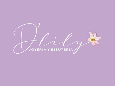 D'lily logotype branding design flower graphic design illustration illustrator jewerly jewerly logo lila lily logo logotype minimal vector