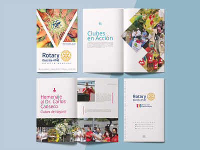 November's Rotary D4140 Magazine 2021 brochure design editorial illustration illustrator indesign layout magazine minimal
