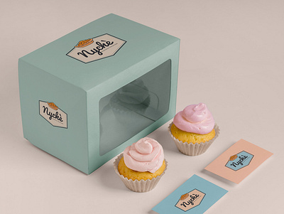 Nychè brand identity branding cupcakes design graphic design illustrator logo minimal packaging pastries photoshop vector
