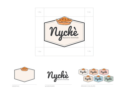 Nyché brand identity branding design graphic design illustration illustrator logo minimal pastels vector