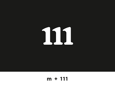 M Monogram 111 brand design identity letter logo m mark monogram