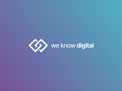 We Know Digital branding creative design identity logo mark minimal sharp simple symbol w