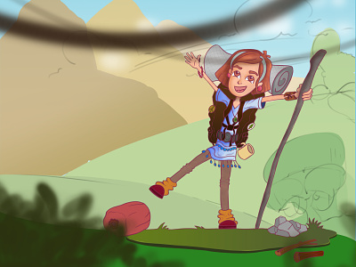 Camp Girl character design game game art game design