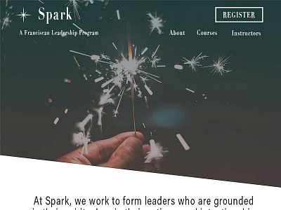 Spark Website Homepage design onepage