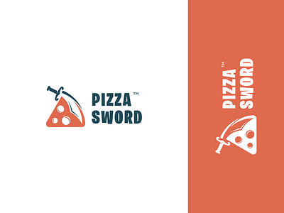 Pizza logo design logo minimal negative space pizza pizza logo simple sword