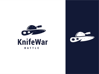 Tank logo design icon knife knifelogo logo minimal negative space simple tanklogo warlogo