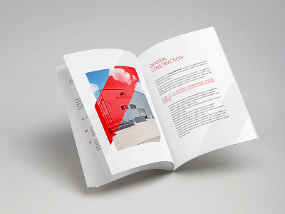 Blech-Stal brochure brochure cracow creative design magazine minimal poland red stripes studio white