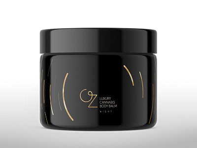 Oz Cosmetics black cosmetics design gold logo logodesign minimal packaging