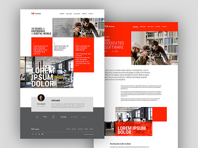 Netsoftware website 1440 black branding concept creative design graphic grid minimal poland red responsive sketch software studio ui uiux ux white www