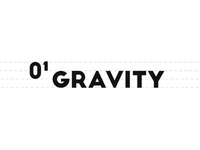 01 GRAVITY 0 1 app cityx gravity logo simple tech typography